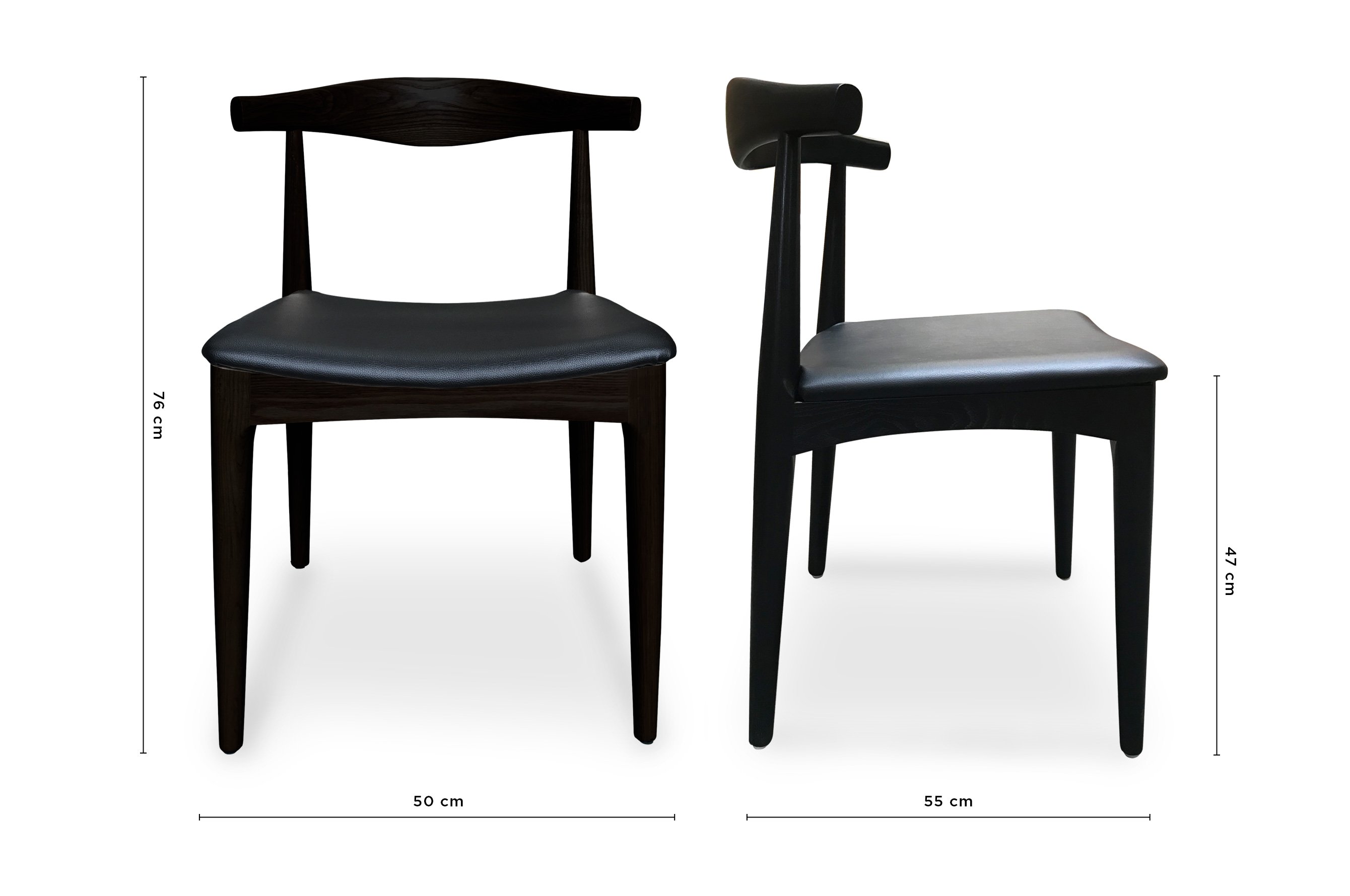 Black 2024 elbow chair