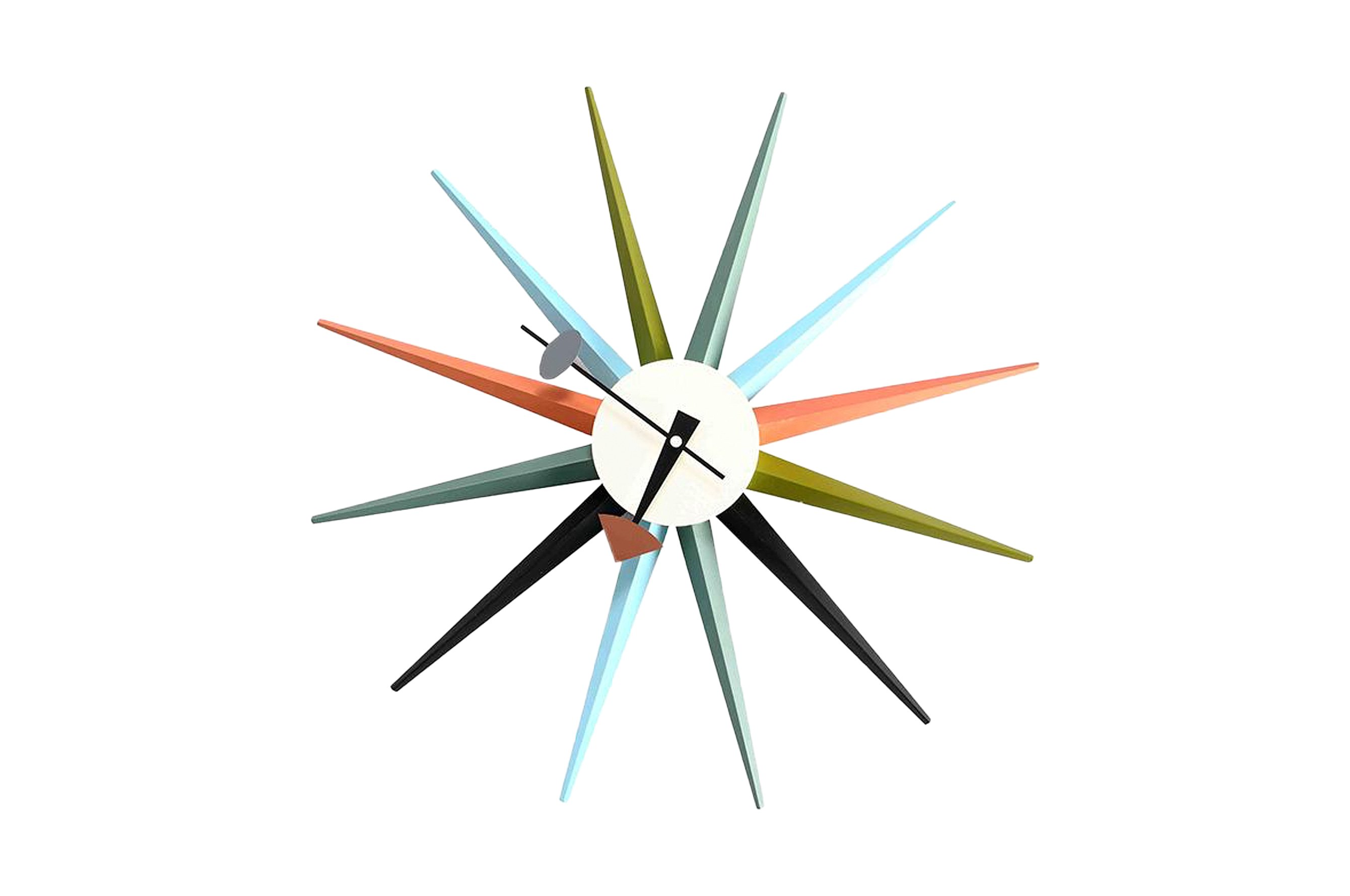 Replica George Nelson Sunburst Wall Clock - Multi [ZUCA]